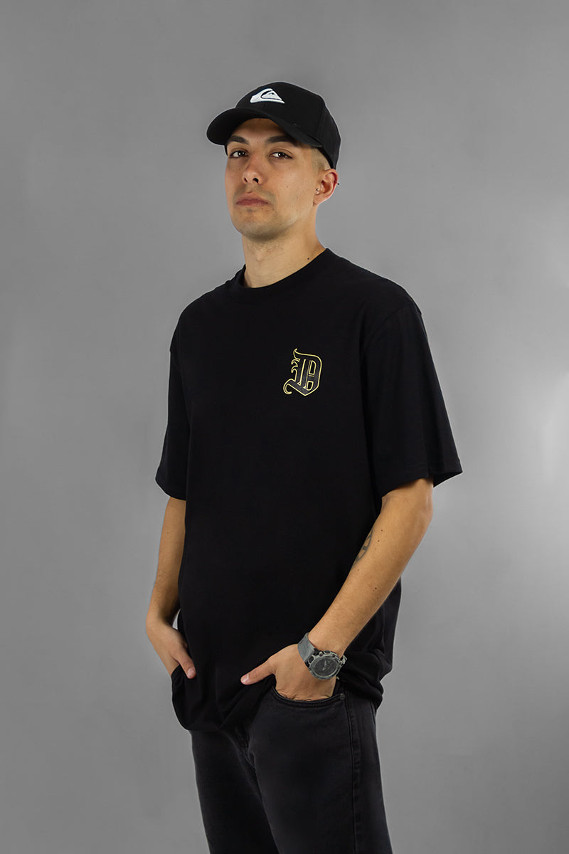 Remera Dos Padres H Regular Negro 7019A