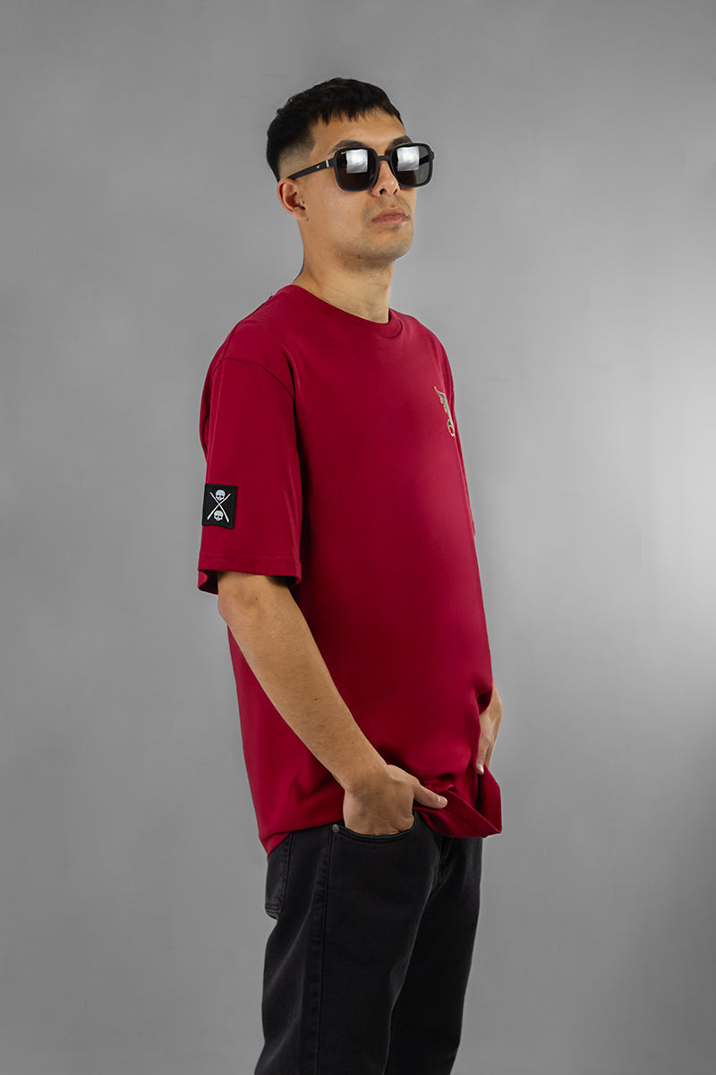 Remera Dos Padres H Regular Bordo 7879A