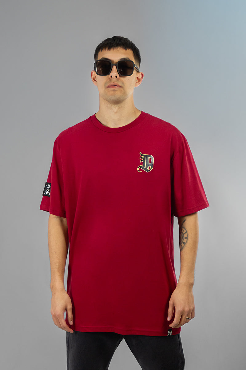 Remera Dos Padres H Regular Bordo 7879A