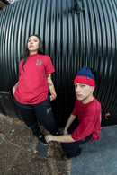 Remera Dos Padres Regular Bordo