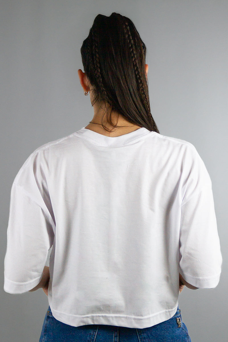 Remera Dos Padres Mujer Boxy 2P Blanco