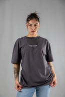 Remera Dos Padres Mujer Overzise Gris 6892H
