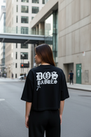 Remera Dos Padres Boxy Negro