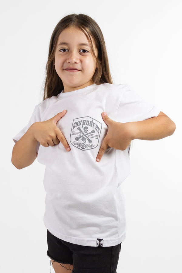 Remera Dos Padres Diseño Blanco 0F KIDS