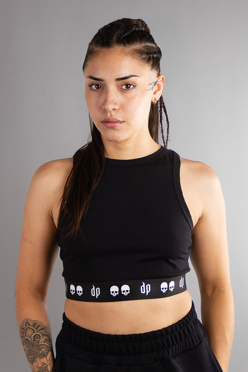 Musculosa Dos Padres Mujer Mamba Negro