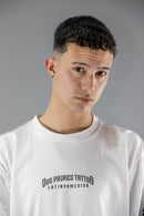 Remera Manga Larga Dos Padres H Relax Long Fit Blanca