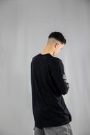 Remera Manga Larga Dos Padres Hombre Relax Long Fit Negro 6019I