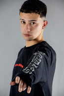 Remera Manga Larga Dos Padres Hombre Relax Long Fit Negro 6019I