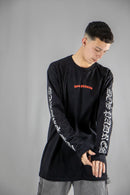 Remera Manga Larga Dos Padres Hombre Relax Long Fit Negro 6019I