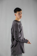 Remera Manga Larga Dos Padres Hombre Relax Long Fit Gris 6899I