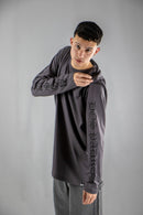 Remera Manga Larga Dos Padres Hombre Relax Long Fit Gris 6899I