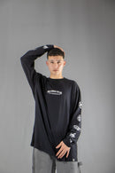 Remera Manga Larga Dos Padres Hombre Relax Long Fit Negro 6019J