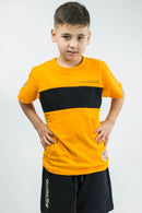 Remera Ocn Kids Rmc Three Flame Naranja Negro