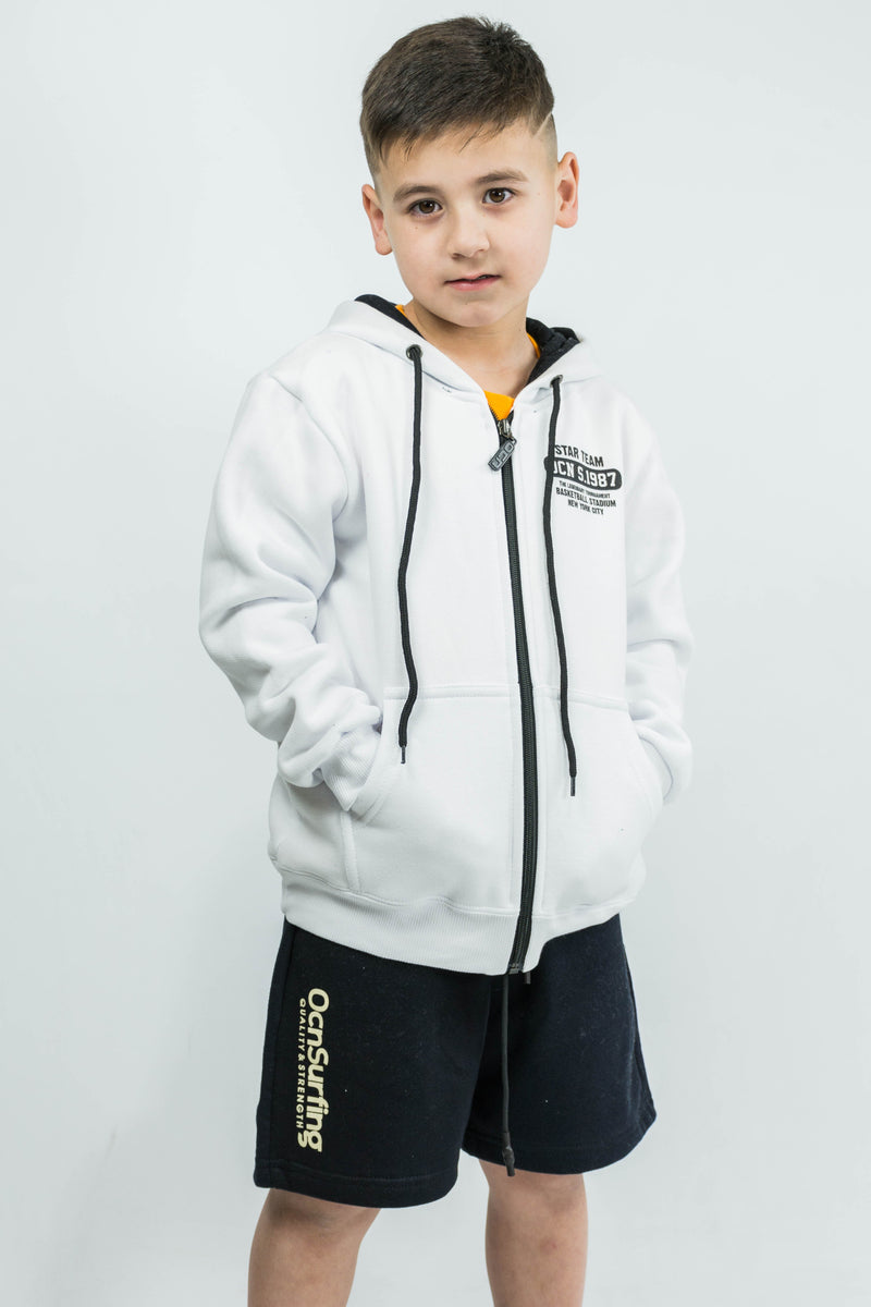 Campera Ocn KIDS Original Blanco 250