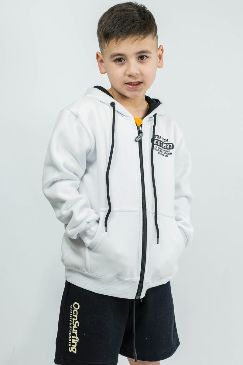 Campera Ocn KIDS Original Blanco 250