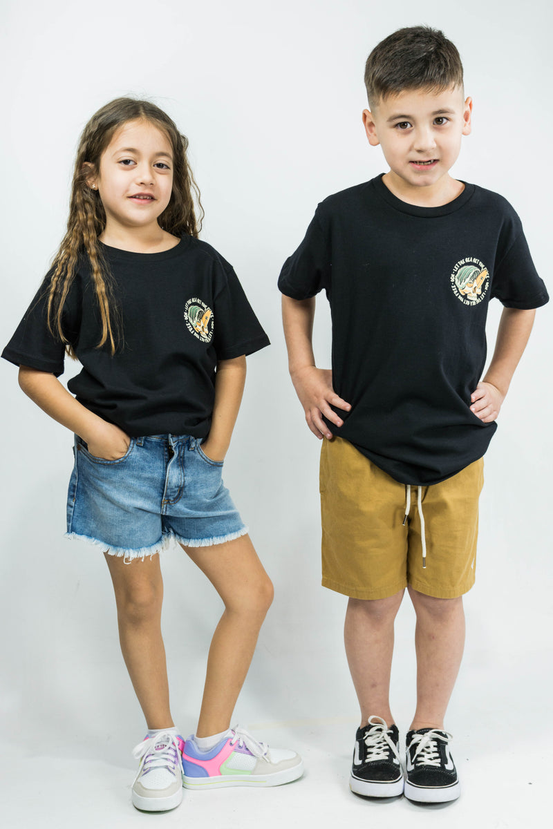 Remera OCN KIDS Original Negro 161🐱‍👤