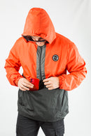 Anorak Ocn H Rompeviento Spark Bermellon/Negro/Gris Topo