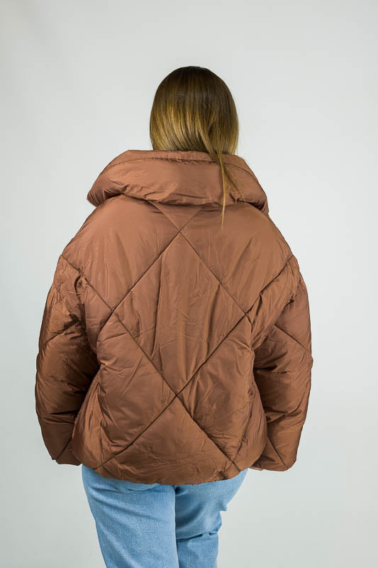 Campera Ocn M Puffer Diamond Marron Oscuro 🐧🦋