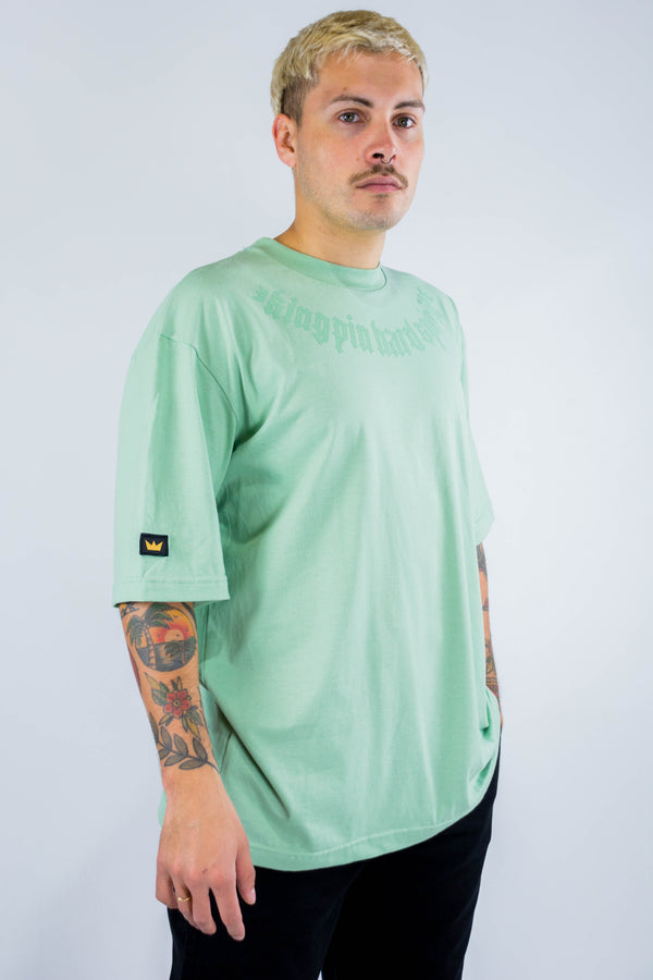 Remera Kingpin OVERSIZE Round Verde Ola 244