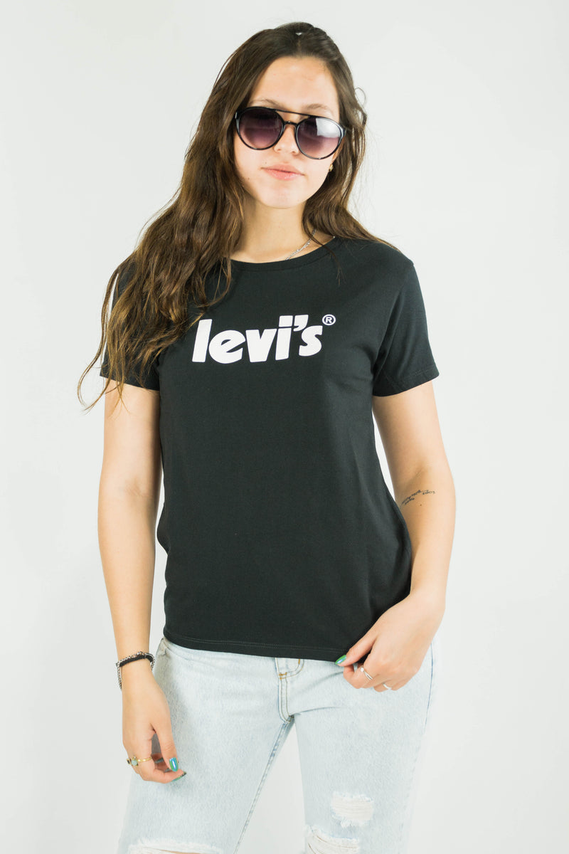 Remera Levis Mujer The Perfect Tee Poster Logo⚫