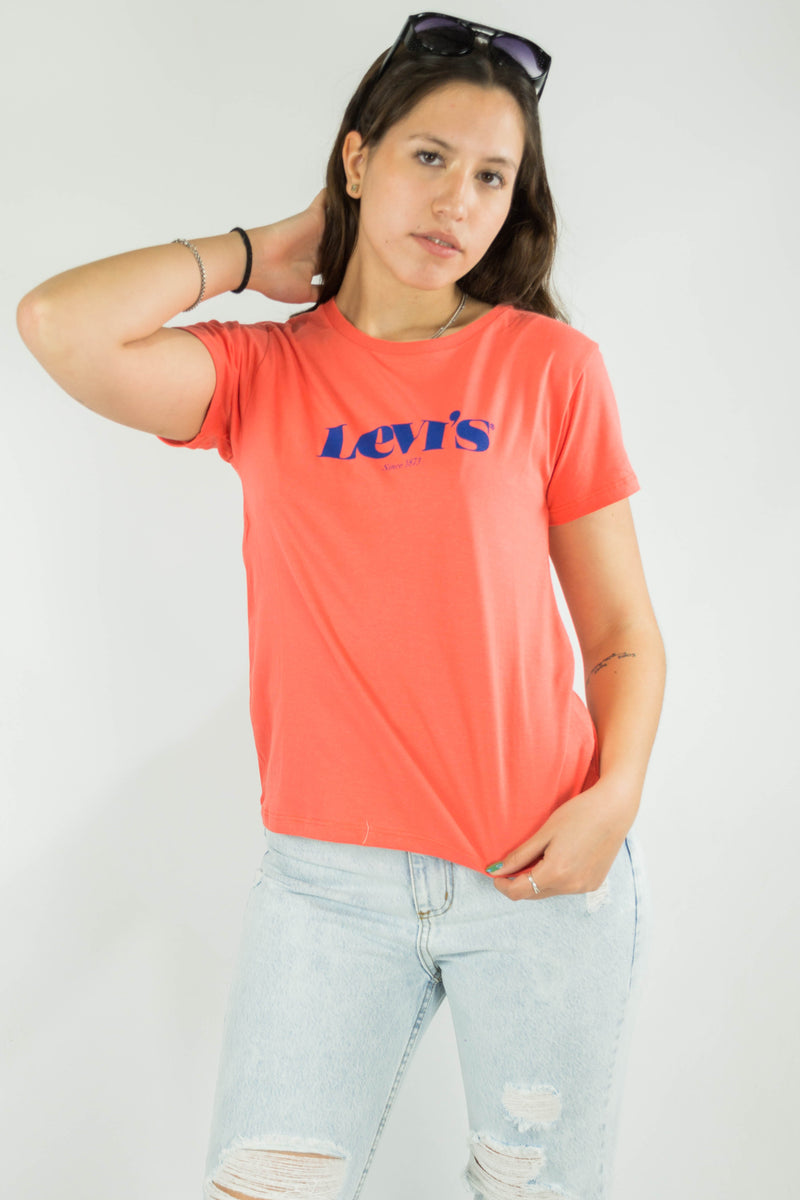 Remera Levis Mujer The Perfect Tee Vintage Coral💗