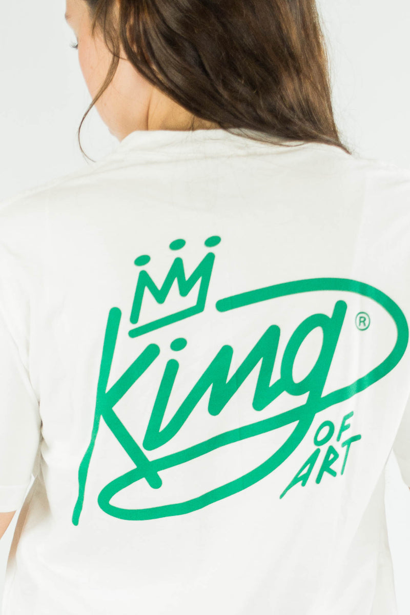 Remera King Of Art Rmc H Urban Shirt Blanco Verde