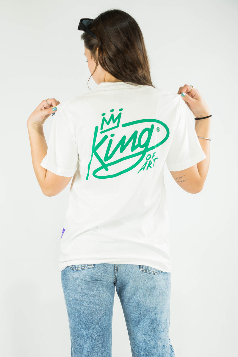 Remera King Of Art Rmc H Urban Shirt Blanco Verde