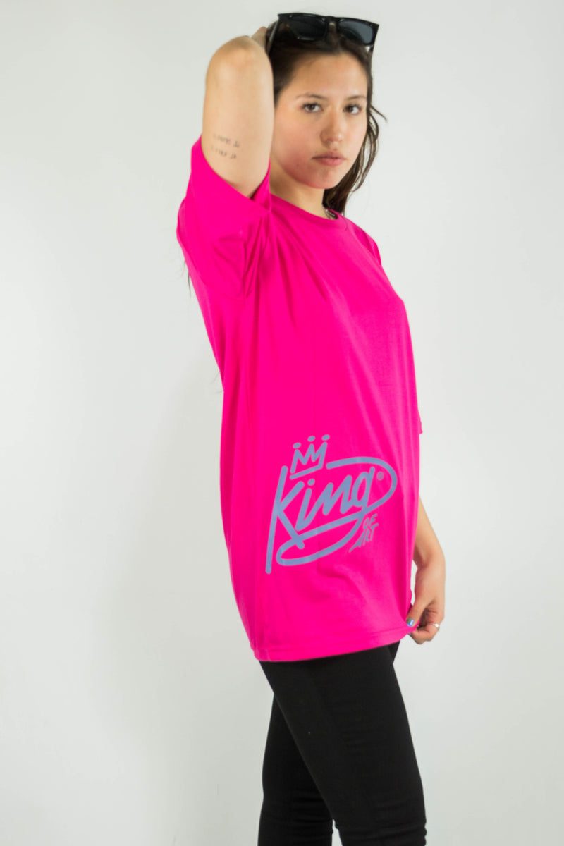 Remera King Of Art Fucsia Rmc H Art Reclaim Hippie