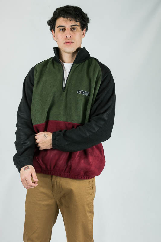 Buzo Vulk Will Half Zip Multi Verde/Bordo Unisex