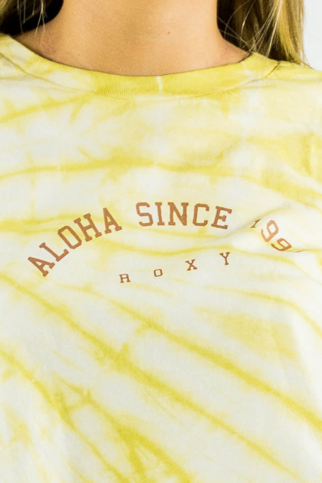 Remera Roxy Mujer Mc Aloha Amarillo Batik