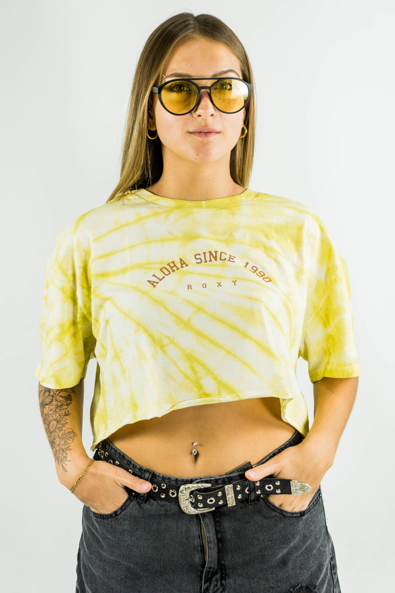 Remera Roxy Mujer Mc Aloha Amarillo Batik