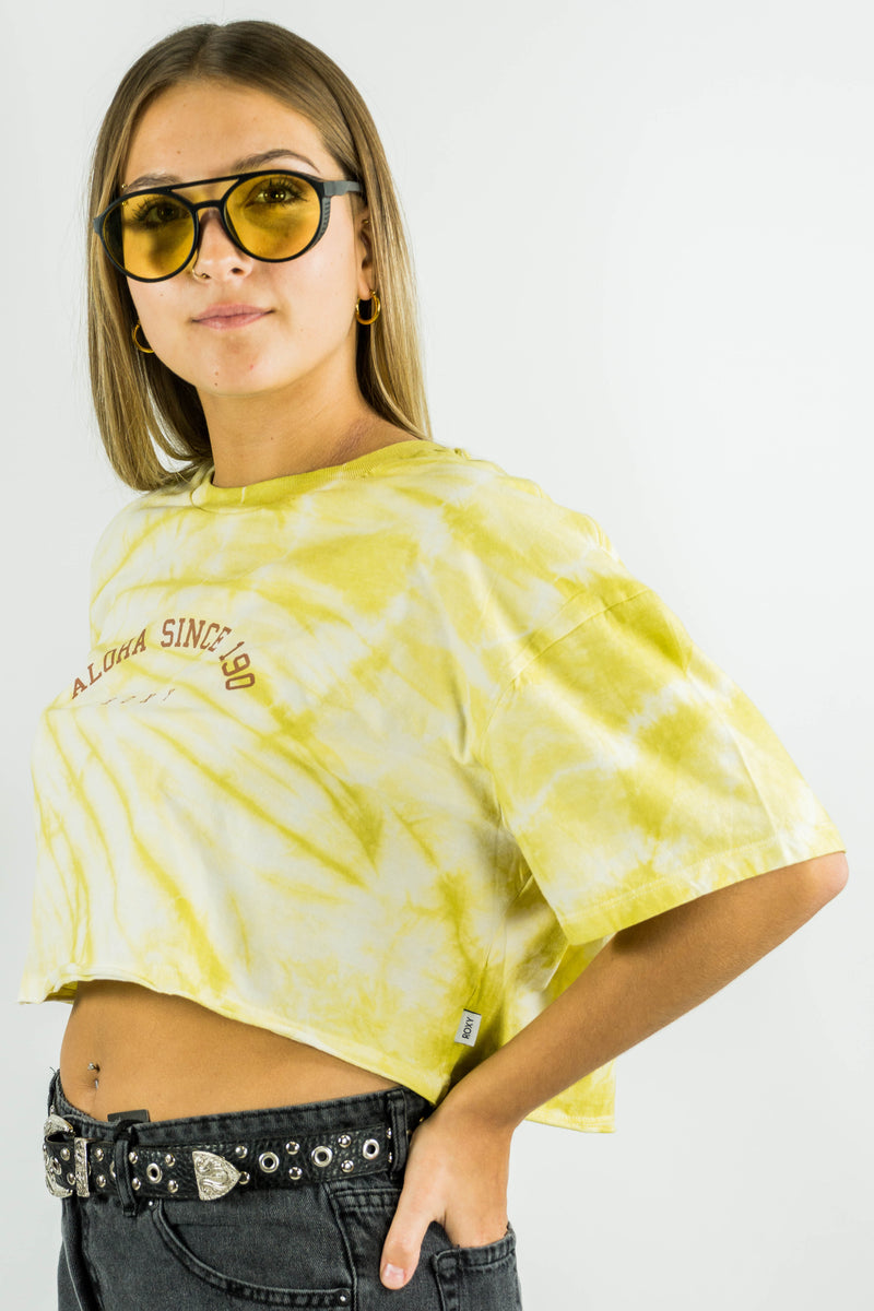 Remera Roxy Mujer Mc Aloha Amarillo Batik