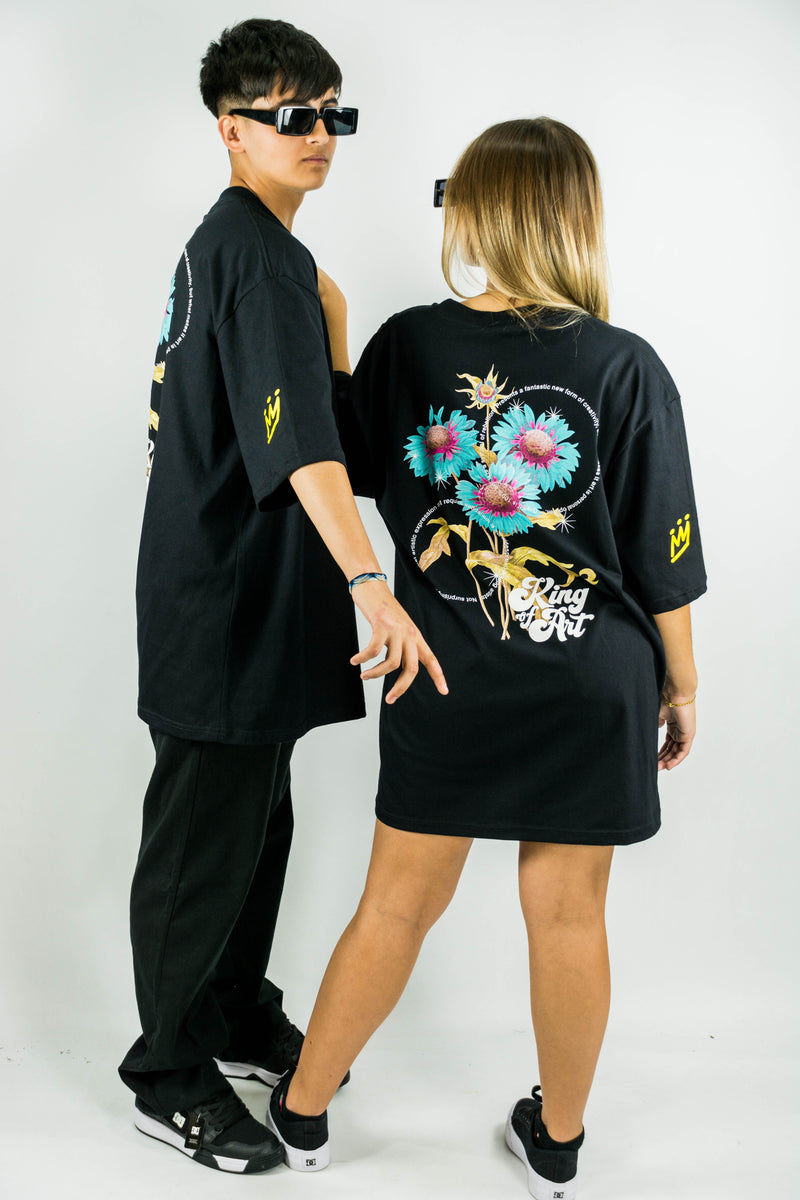 Remera King Of Art Unisex Oversize  Urban Shirt Negro 058