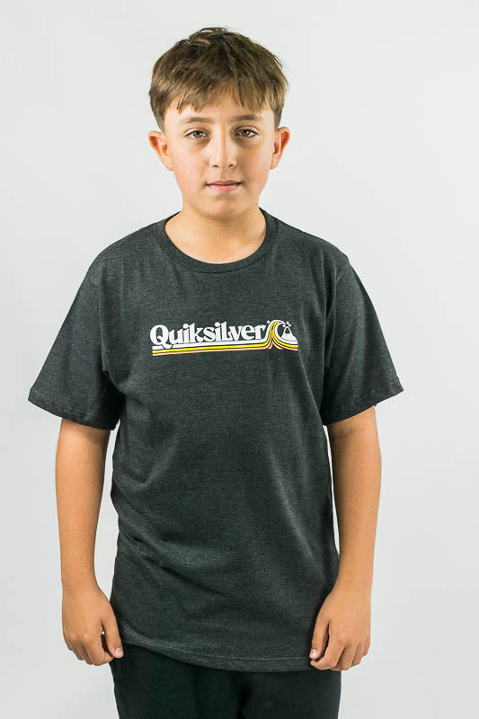 Remera Quiksilver Rem Mc All Lined Up (Neg) Gris oscuro