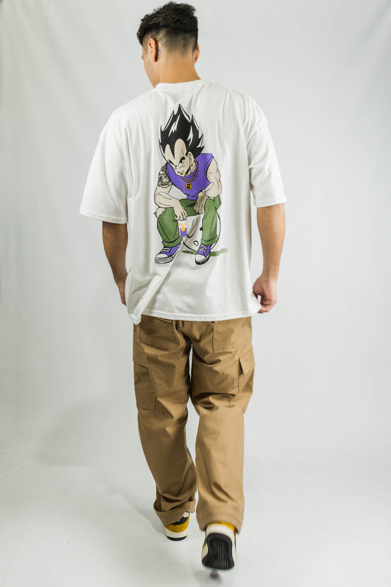 Remera Ocn Rmc H Tributo OVERSIZE RELAX Tiza 165 (Dragon Ball Z) VEGETA 🟠⭐ 🐉