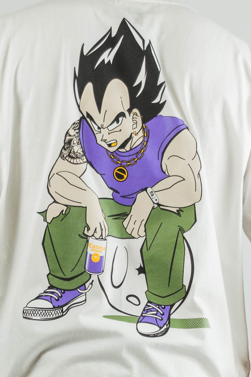 Remera Ocn Rmc H Tributo OVERSIZE RELAX Tiza 165 (Dragon Ball Z) VEGETA