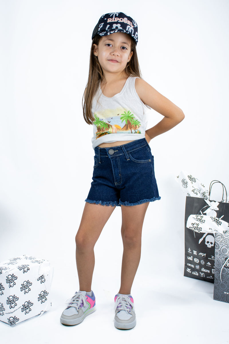 Short De Jean Ocn Kids Azul