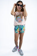 Short Ocn Kids Waves Flores