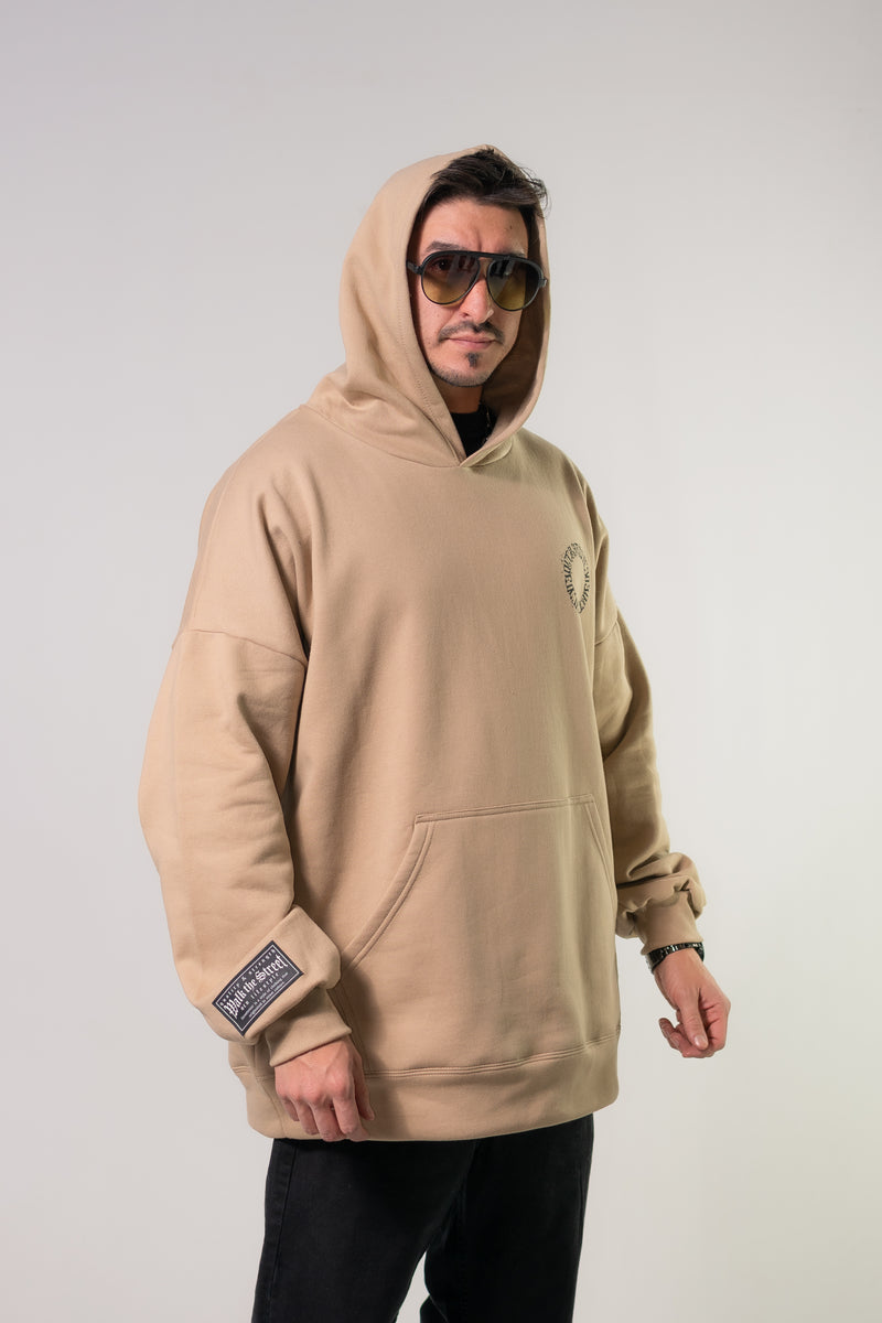 Buzo Ocn H Canguro Oversize Gothic Era Beige P3