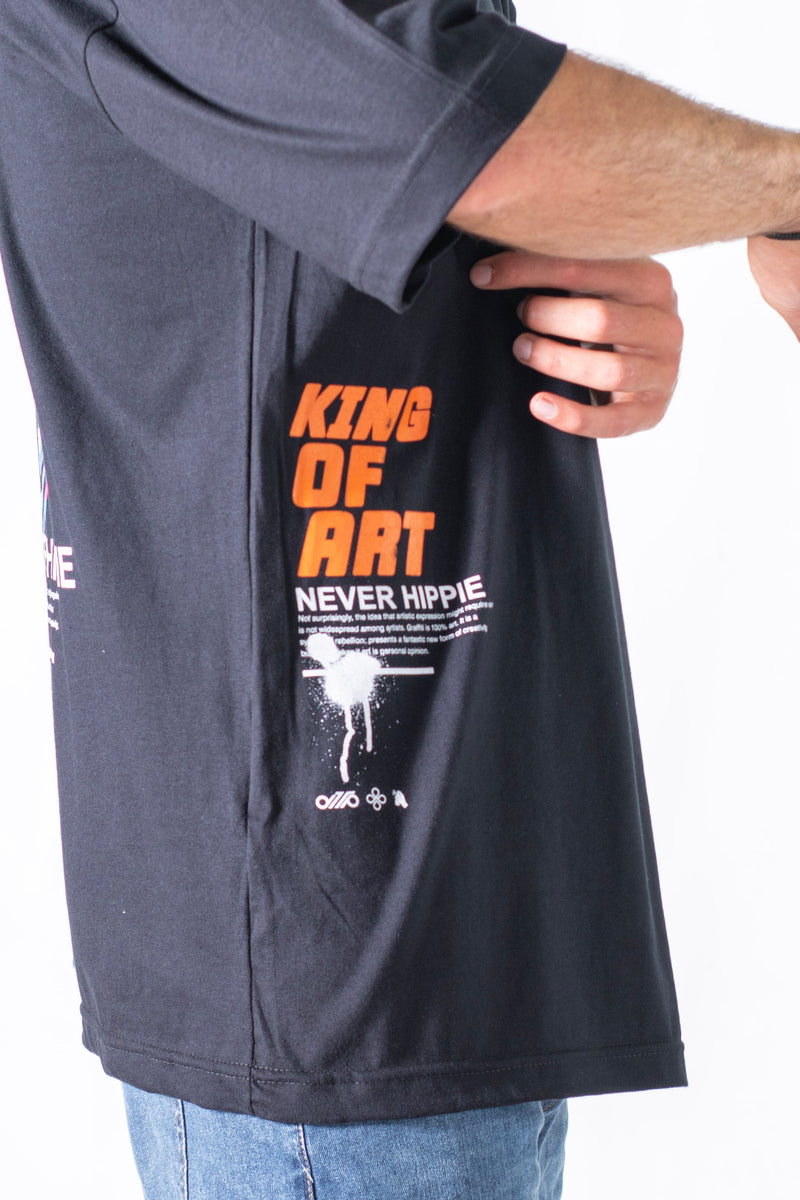 Remera King Of Art Oversize Reclaim Negro 100