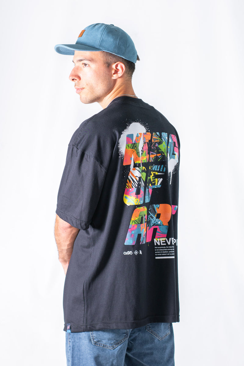 Remera King Of Art Oversize Reclaim Negro 100