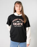 Remera Manga Larga Ocn Kids Slam Negro U1