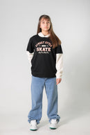 Remera Manga Larga Ocn Kids Slam Negro U1