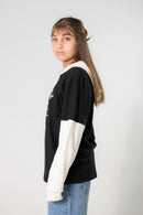 Remera Manga Larga Ocn Kids Slam Negro U1