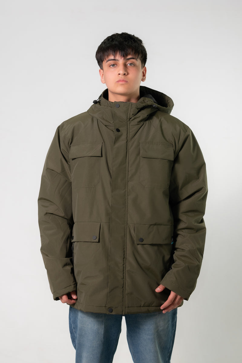 Campera H Parka King Of Art Militar Verde