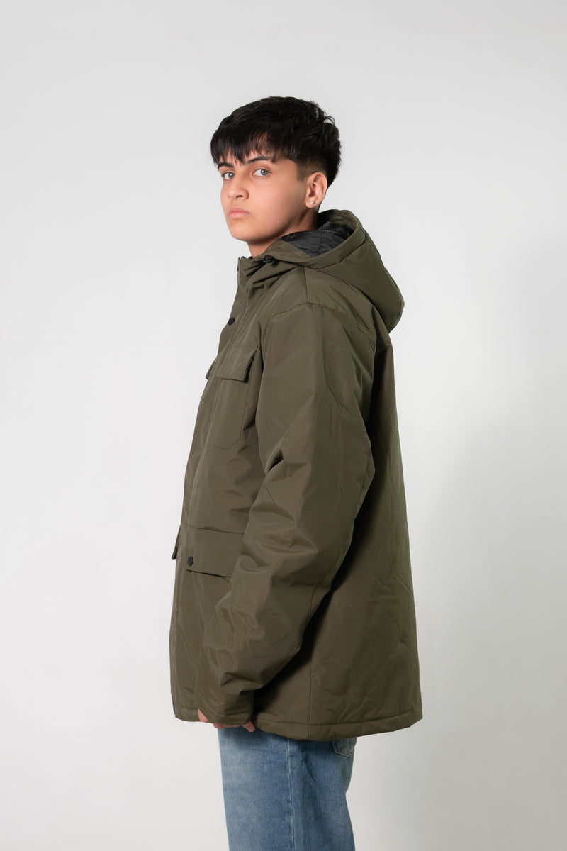 Campera H Parka King Of Art Militar Verde