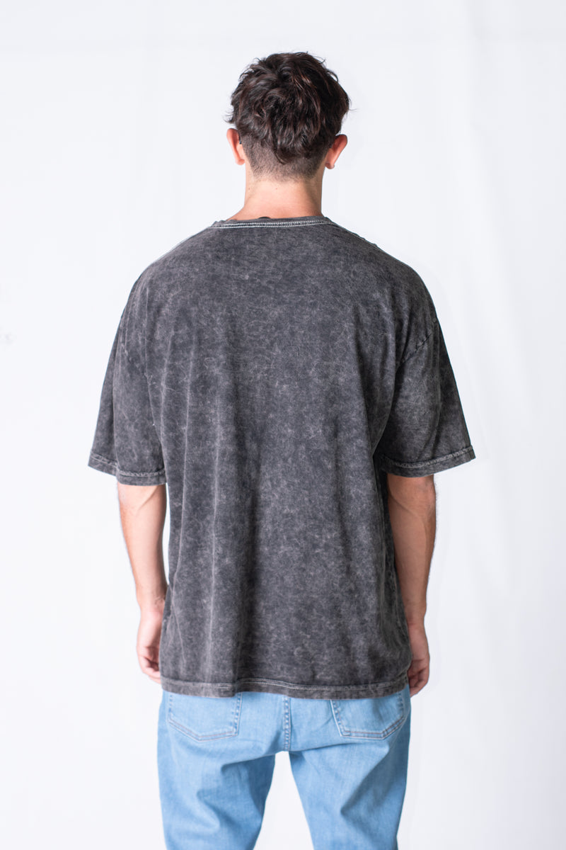 Remera Ocn H Cracked Wash Gris I1