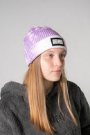 Gorro De Lana Ocn Unisex Stain Violeta/Blanco