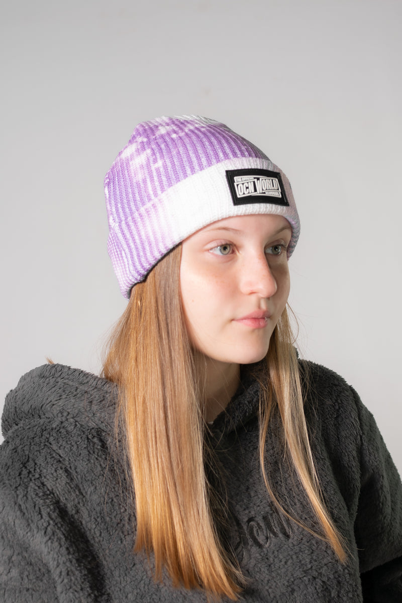 Gorro De Lana Ocn Unisex Stain Violeta/Blanco ⛄🟣⚪