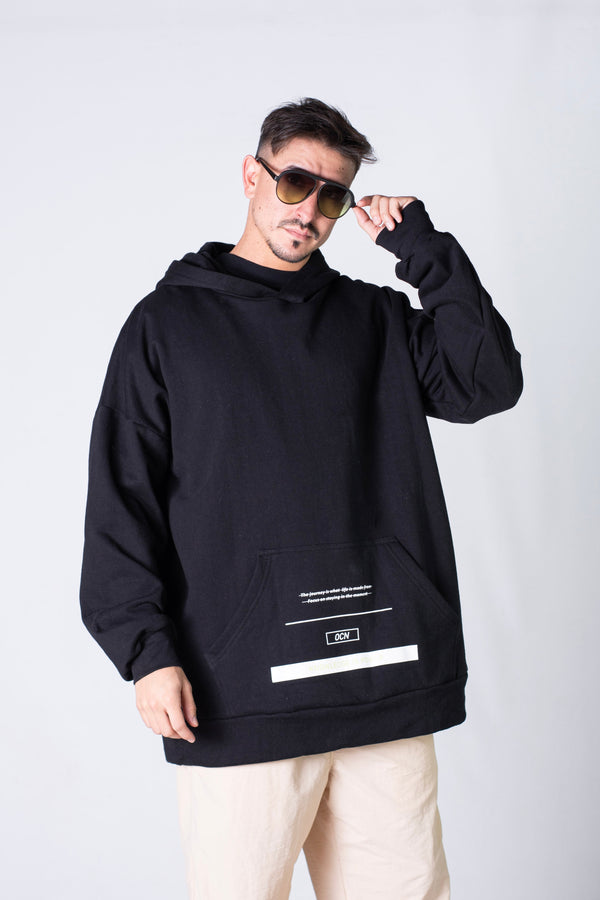 Buzo Ocn Canguro Original Oversize Negro